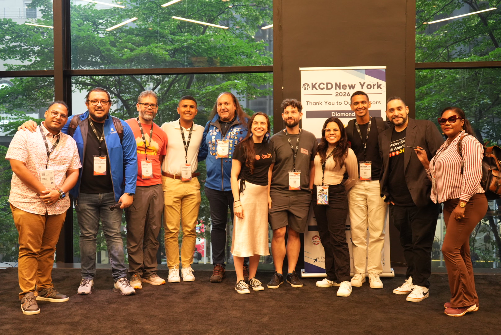 Christopher Tineo and fellow KCD New York 2026 team posing together at the event